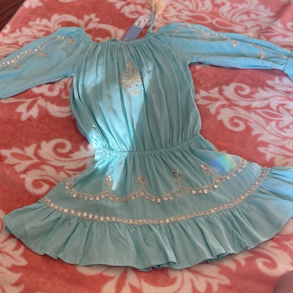 NEW! Blue Ginger Sequined Cover Up Dress - Picture 3 of 11